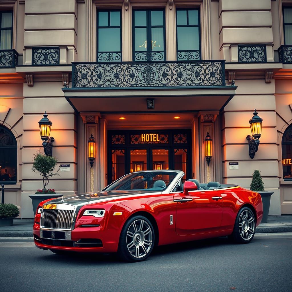 Sleek Red Rolls-Royce La Rose Noire Droptail in Parisian Spl...
