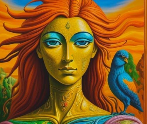 Autumn Goddess Paints World Orange: Surreal Close-Up