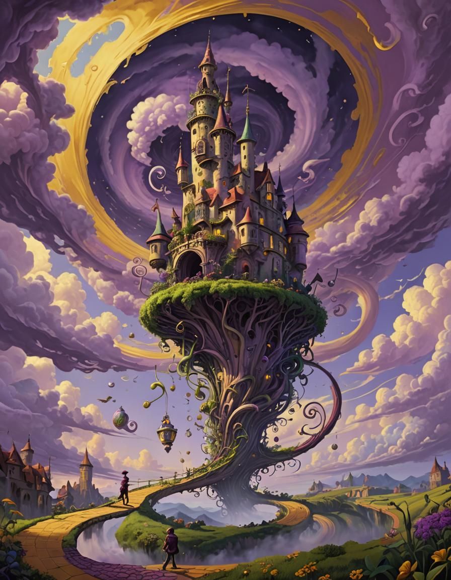 Jack and the Beanstalk: A Surrealist Dreamscape