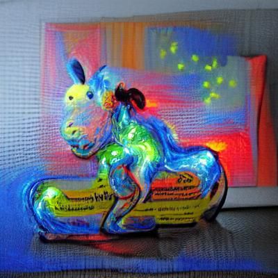 Glitter Unicorn with Bedroom Eyes in Psychedelic Pop Art