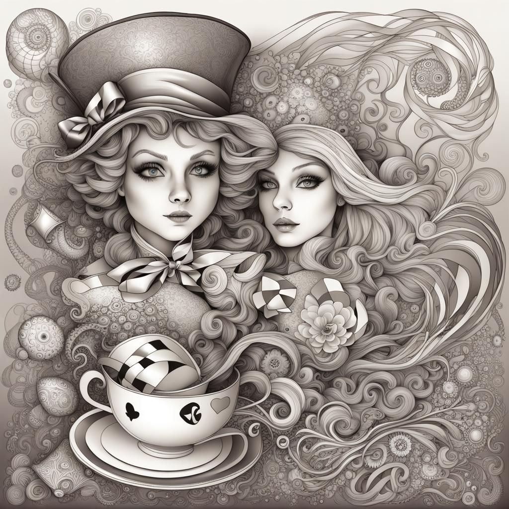 Alice in Wonderland: Abstract Fractal Art