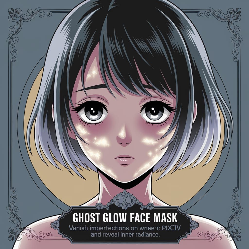 Melancholic Anime Girl Unveils Radiant Skincare Promise