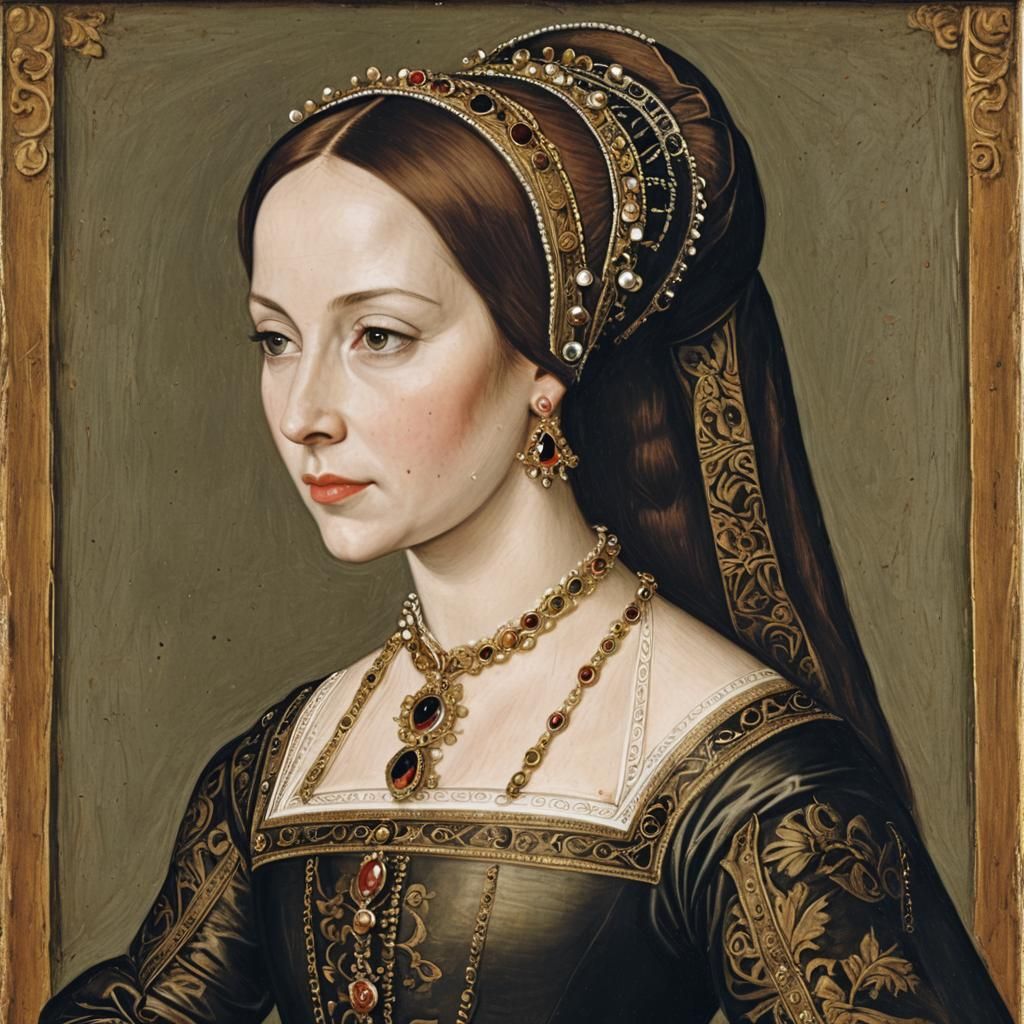 Anne Boleyn Portrait in Renaissance Style