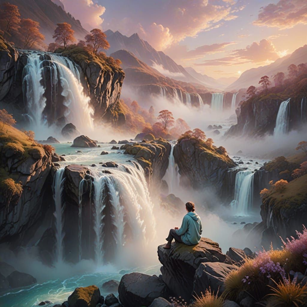 Ethereal Fantasy Realm Unfolds in Soft Focus