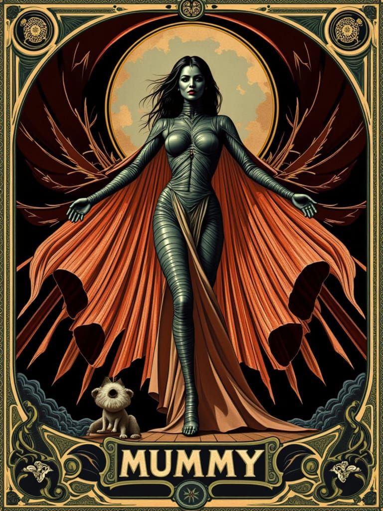 A 1920s-Style Horror Art Deco Poster for the Mummy