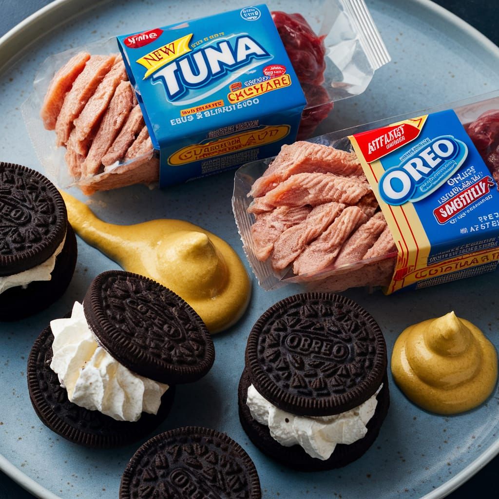 Fusion Food: Tuna, Mustard, and Whipped Cream Oreos