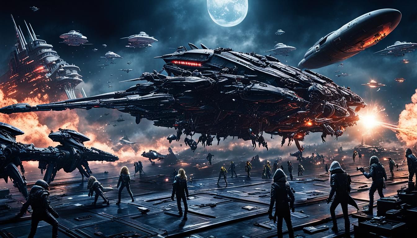 Captain Harlock's Crew in Epic Sci-Fi Space Battle