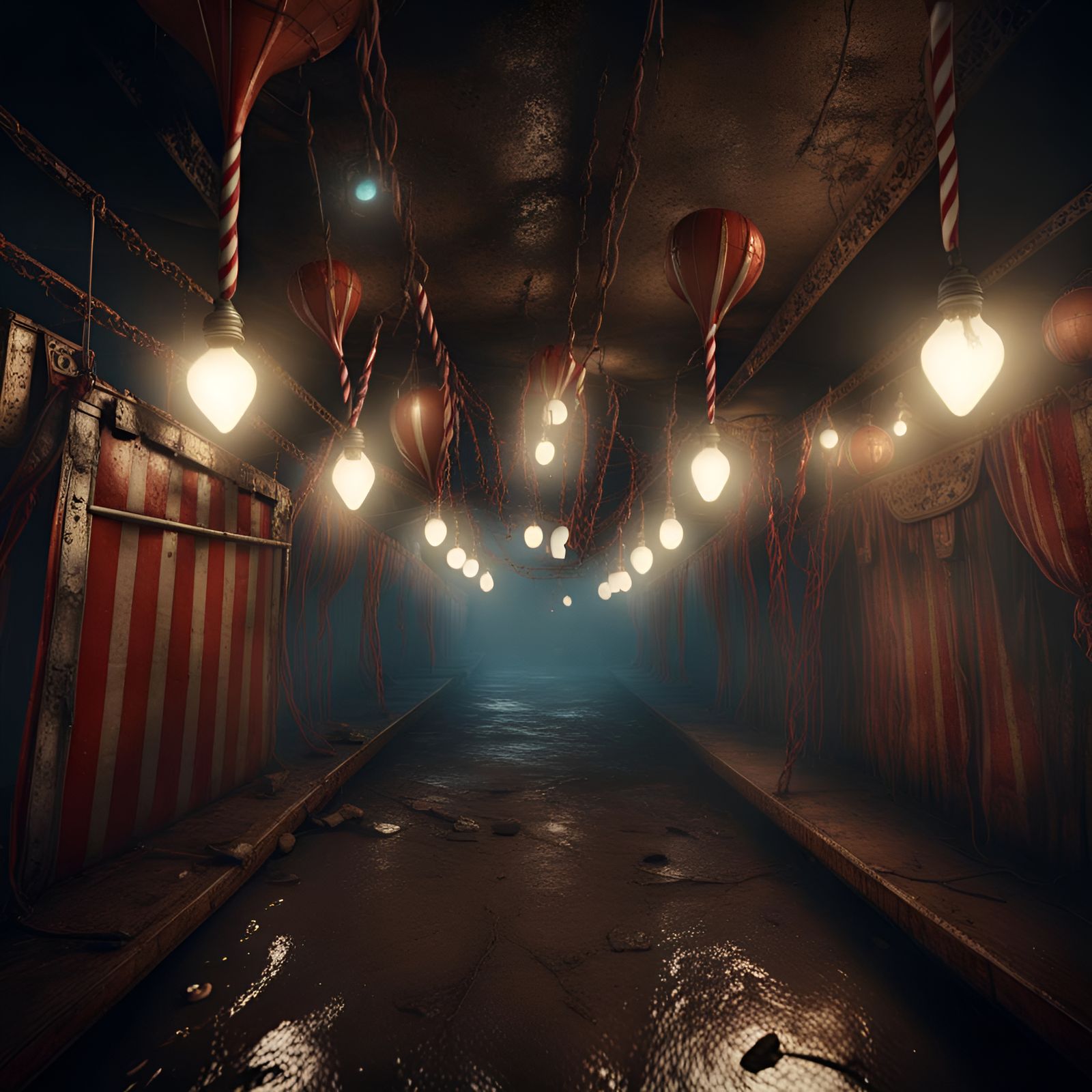 Creepy Circus Hidden in Sewer Tunnel