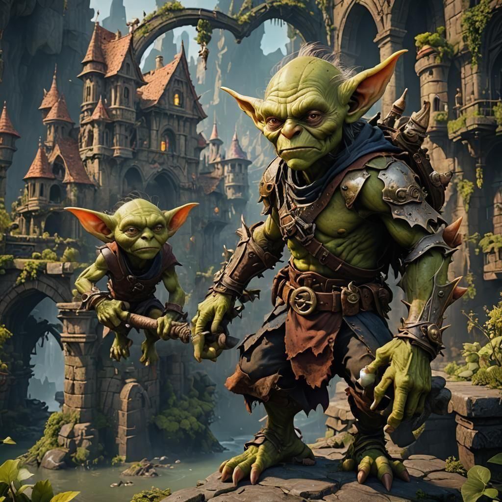 Detailed Goblin Matte Painting in Deep Color