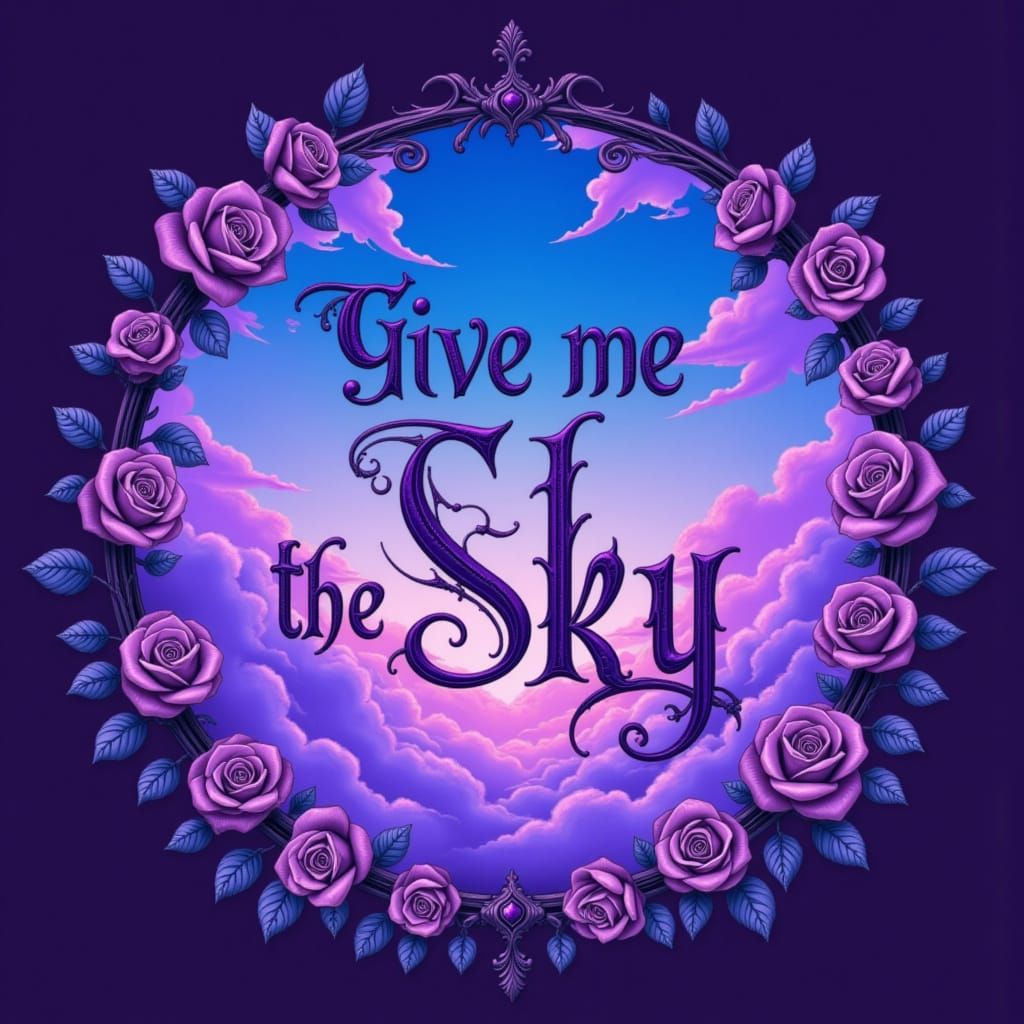 Spectacular Clouds in Vibrant Purple and Blue Sky Art