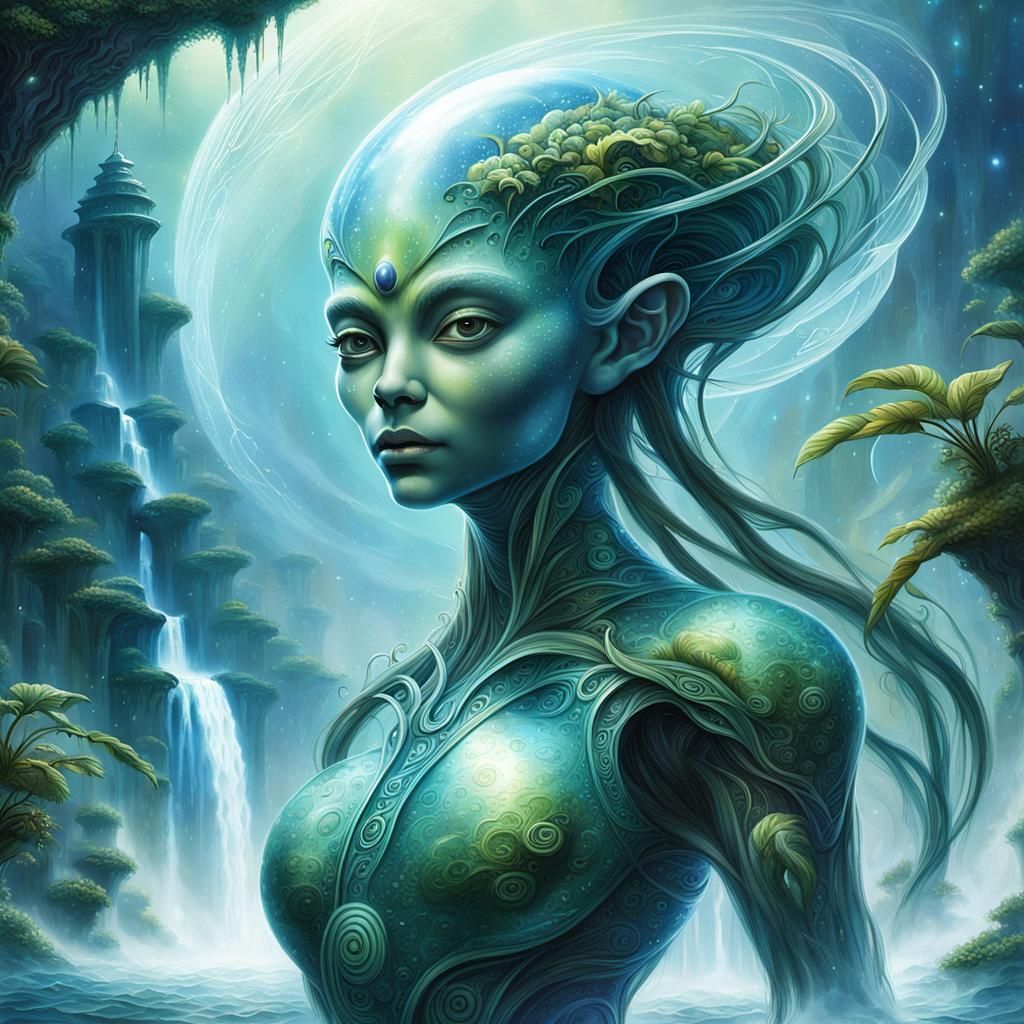 Water-Formed Alien Performs Martial Arts