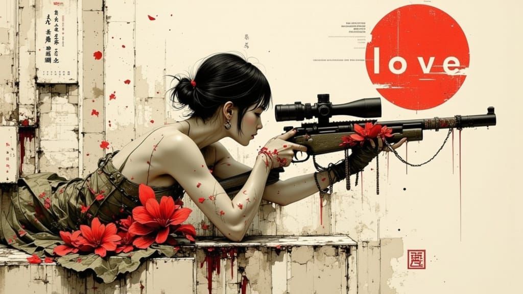 Sensual Sniper in Chiaroscuro