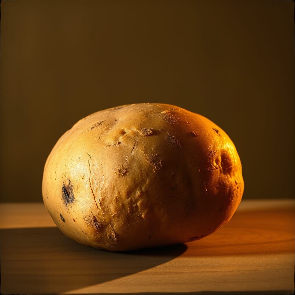 Earthy Potato in Warm Golden Light