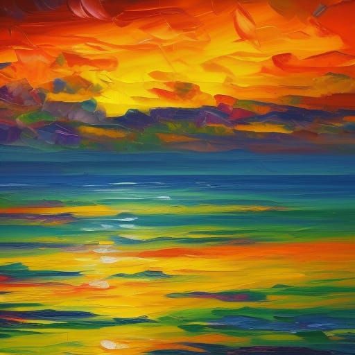 Sky Lanterns Over Thai Beach: Neo-Impressionist Oil Painting