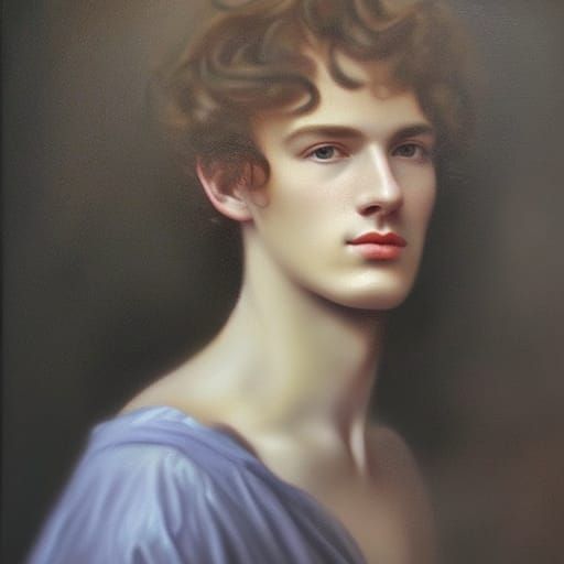 Ethereal Portrait of Young Man in Victorian Style