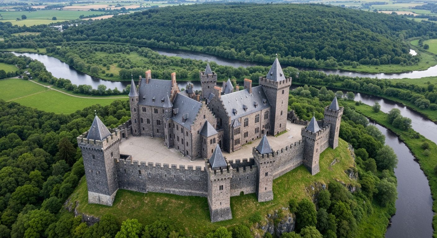 Voynich Manuscript Castle Aerial View