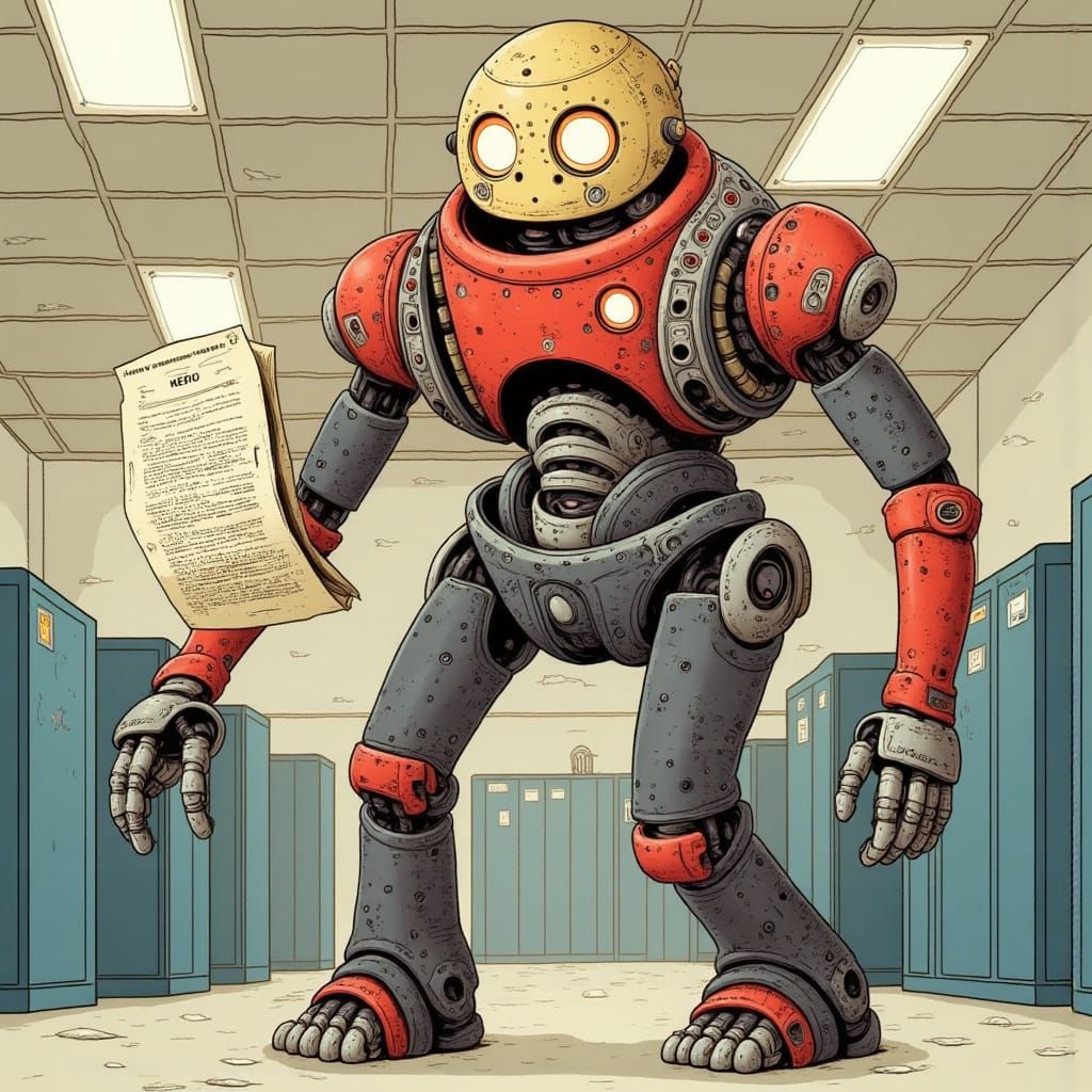 Shoujo Manga Robot in Cubicle Farm