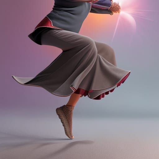 Hyperrealistic Grandma Doing the Splits