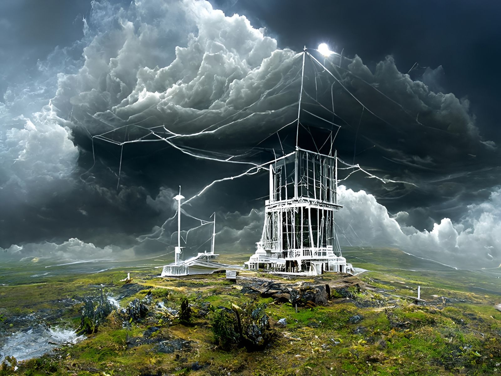 Epic Weather Station in Romanticism Style