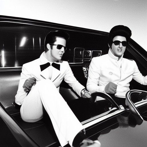 Elvis and Speed Racer in the Batmobile, 1966