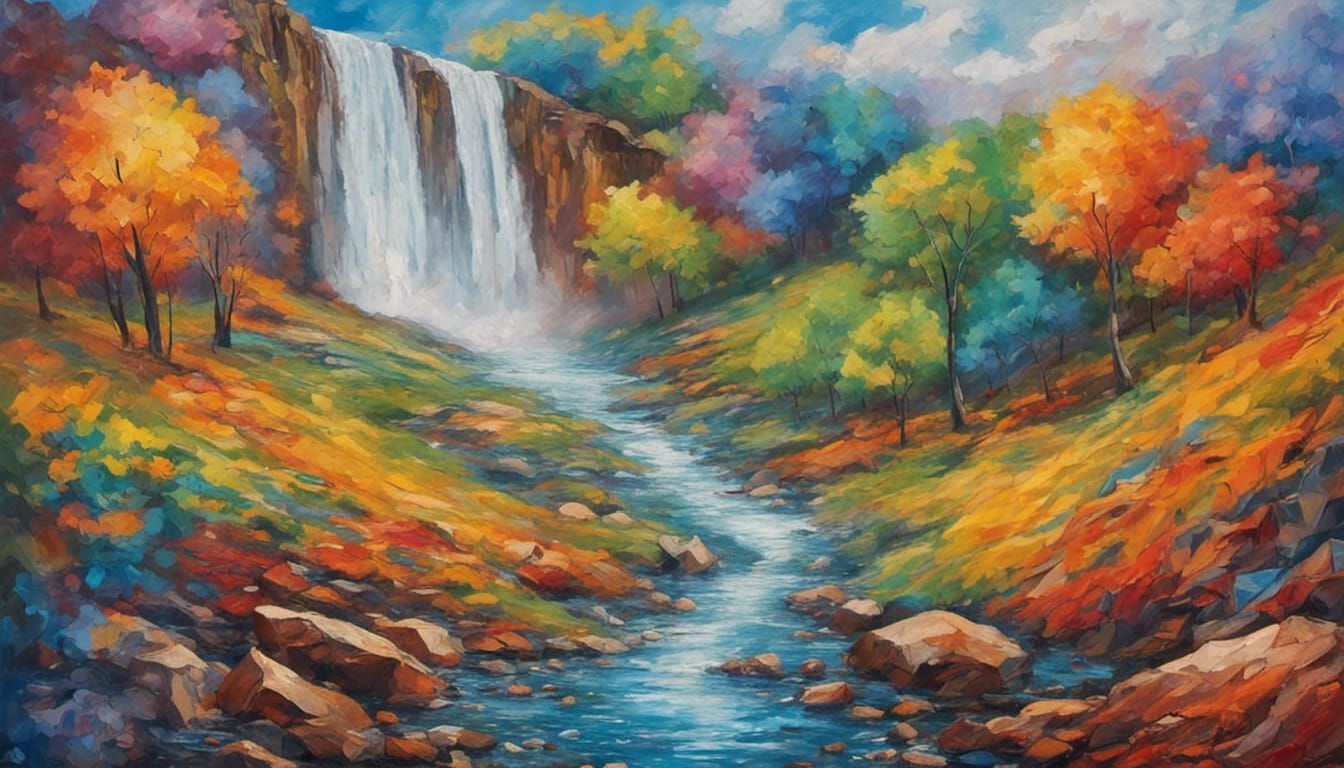 Goddess of Waterfalls and Rainbows Portrait