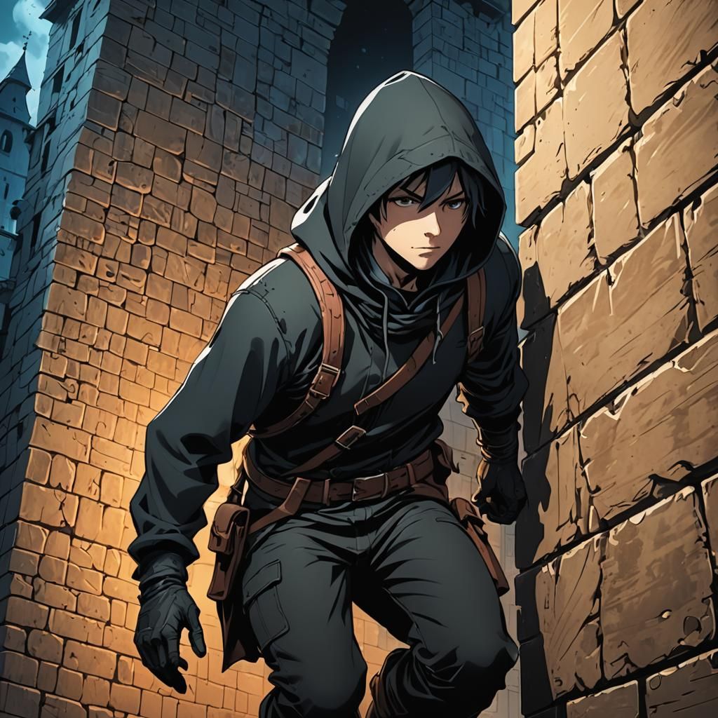 Anime Thief Climbs Secret Tower in Cel-Shaded Style