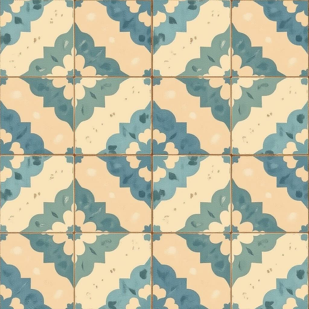 Repeating Moroccan Tile Pattern in Earthy Tones