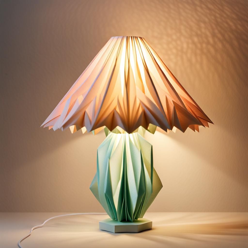 Origami Paper Art: Shadow Lamp in Soft Focus