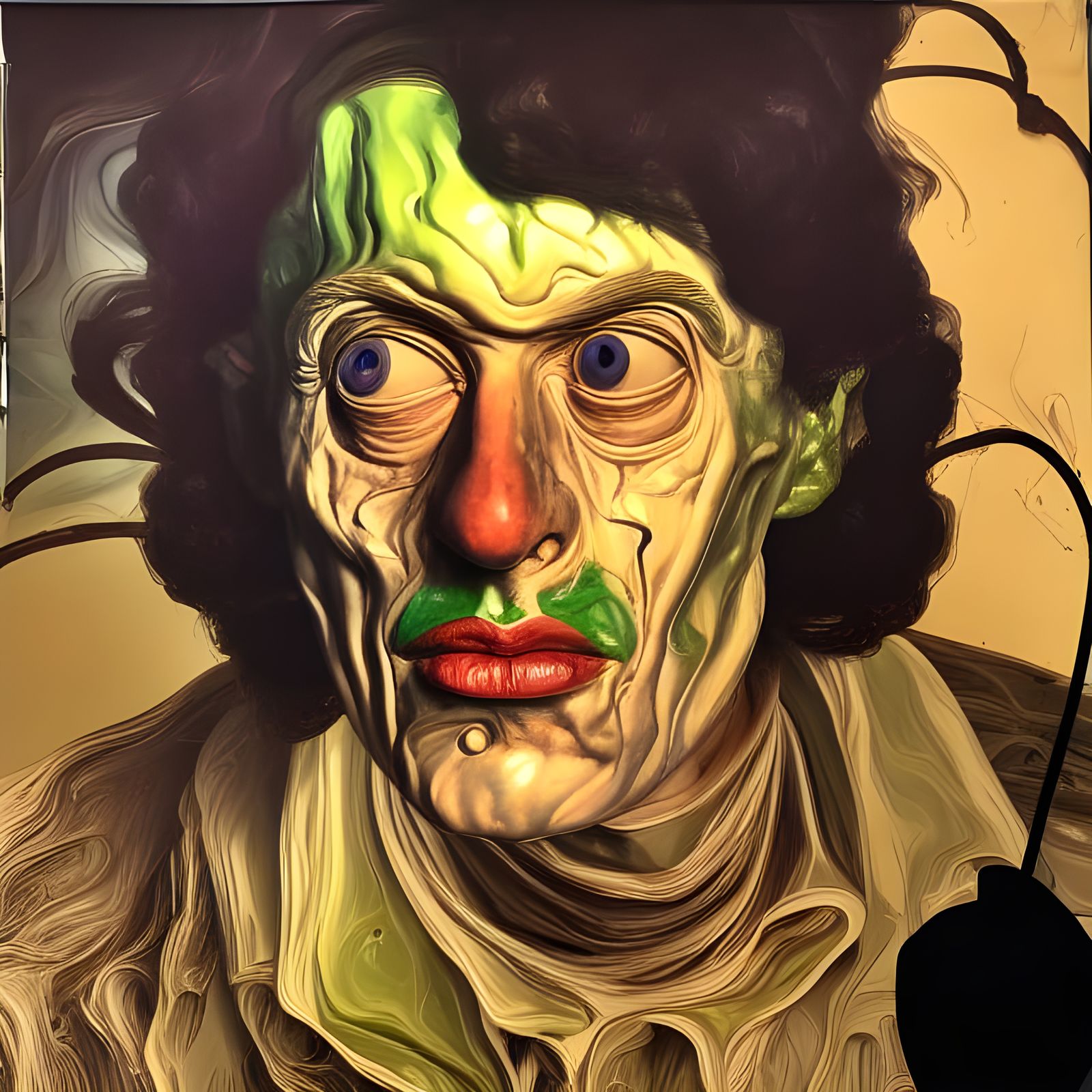 Man Sipping Tea in Cafe: Photorealistic Portrait