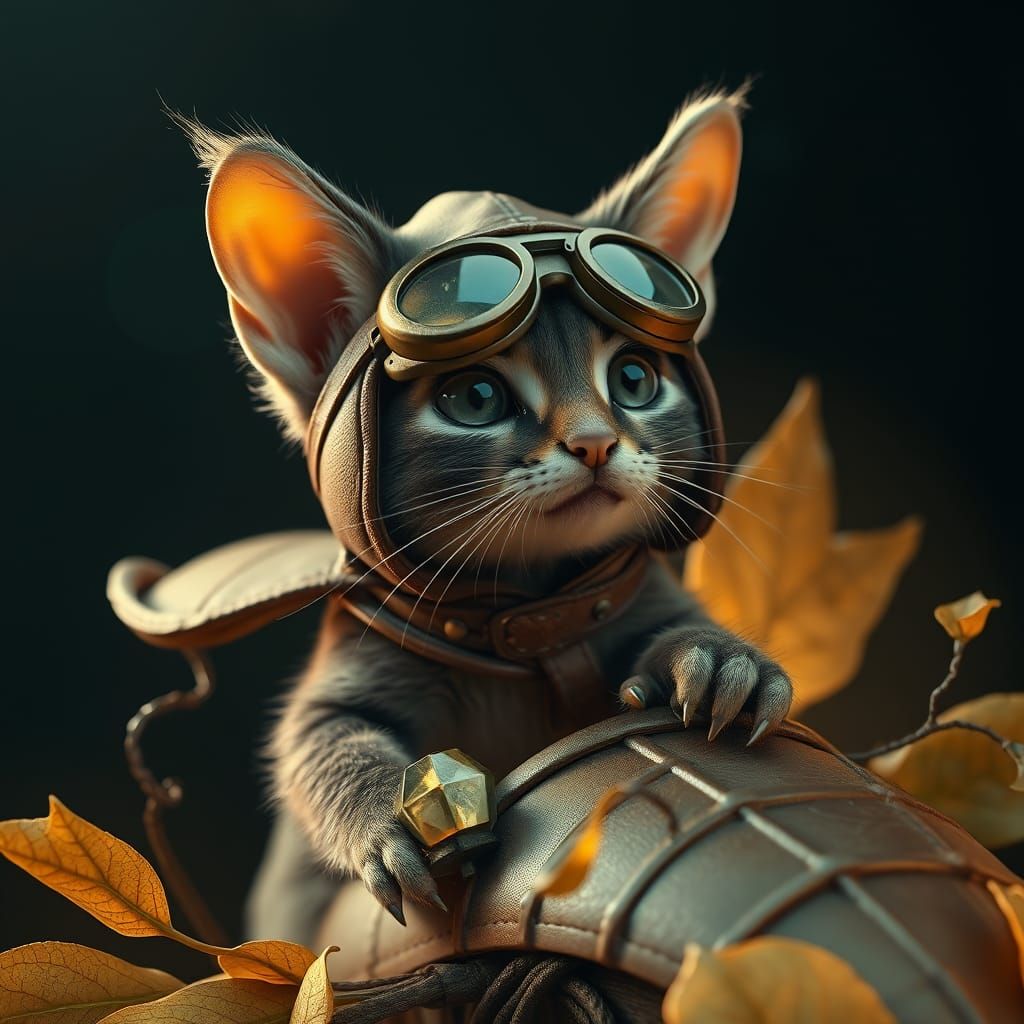 Fearless Feline Aviator