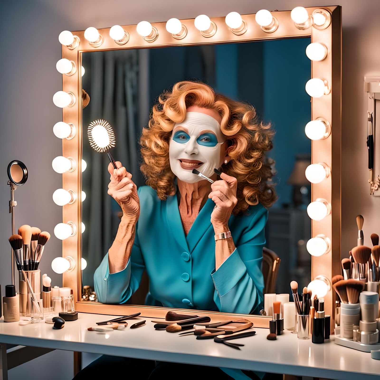 Housewife's Transformation: Mirror Reveals Inner Joy