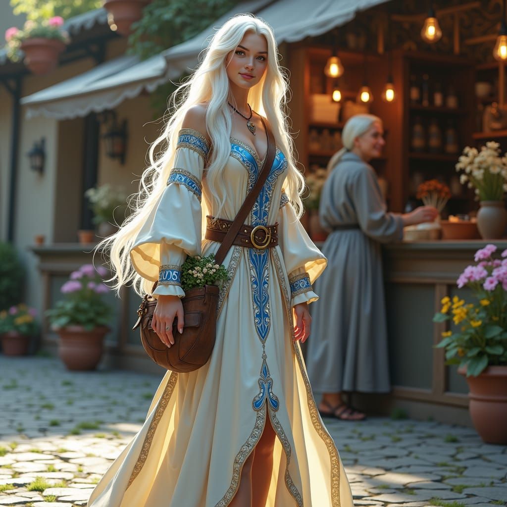 Female Priest in Stormwind City at Dawn