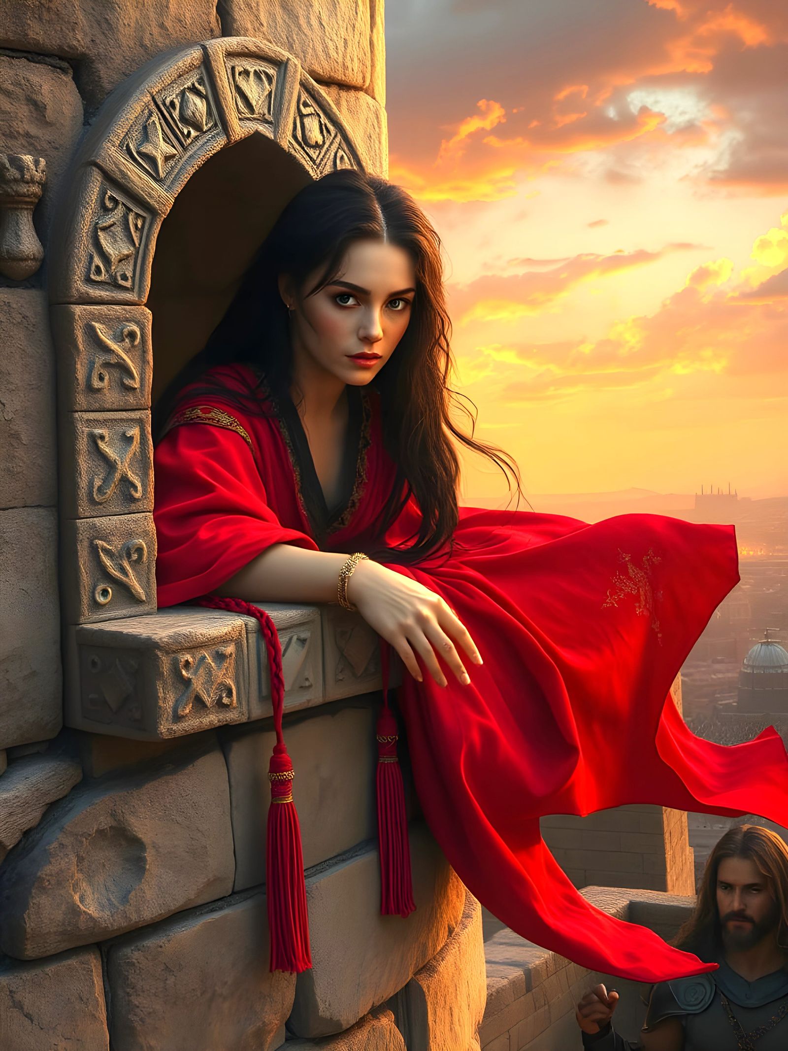 Mystical Rahab's Courageous Vigil in Ancient Jericho