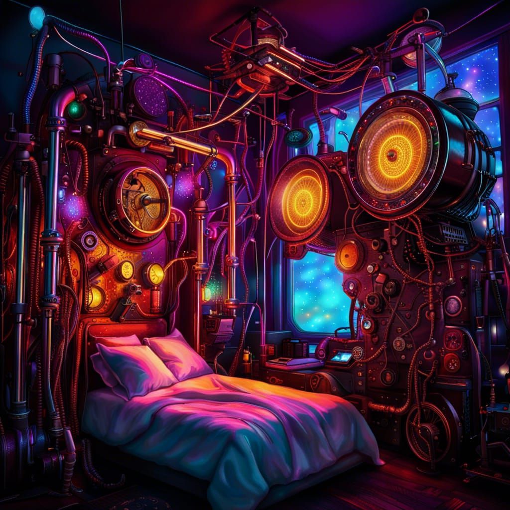 Steampunk Dream Machine Transmitting Visions