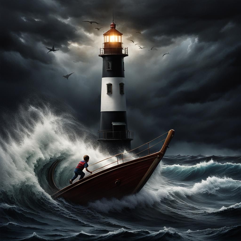 Boy Falls from Sailboat During Storm