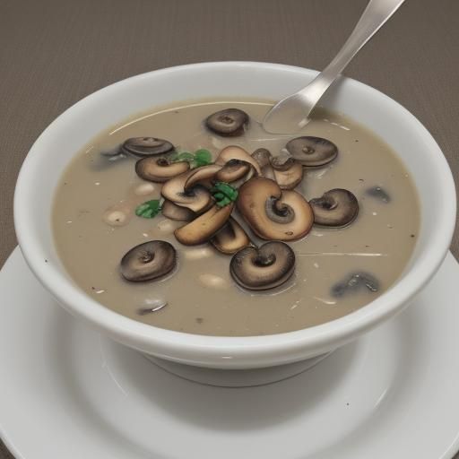 Mushroom and Mushroom Soup Still Life