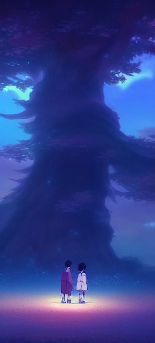 Anime Key Visual Inspired by Studio Ghibli