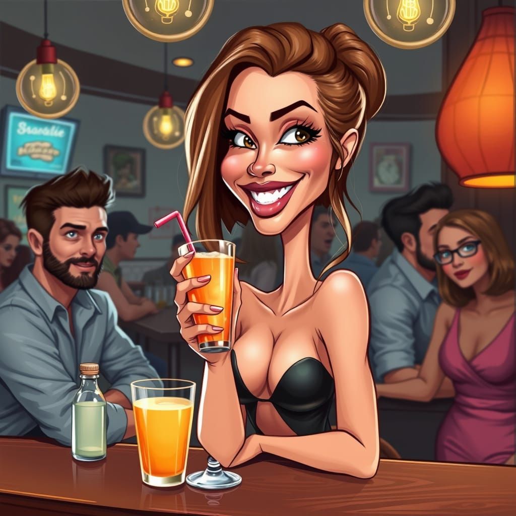 Stunning Beauty Stuns Bar Patrons with Smoothie