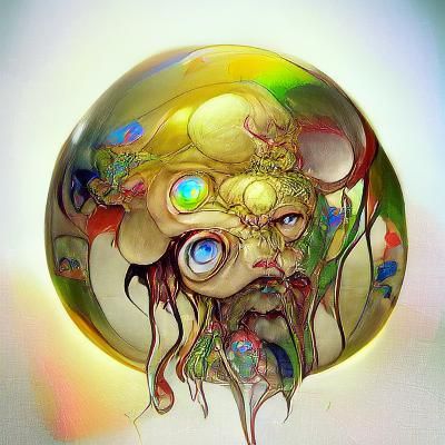 Surreal Jell-O Monster in Comic Book Style