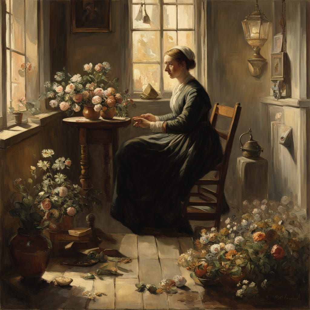 A Dutch Woman Surrounded by Beauty and Technology