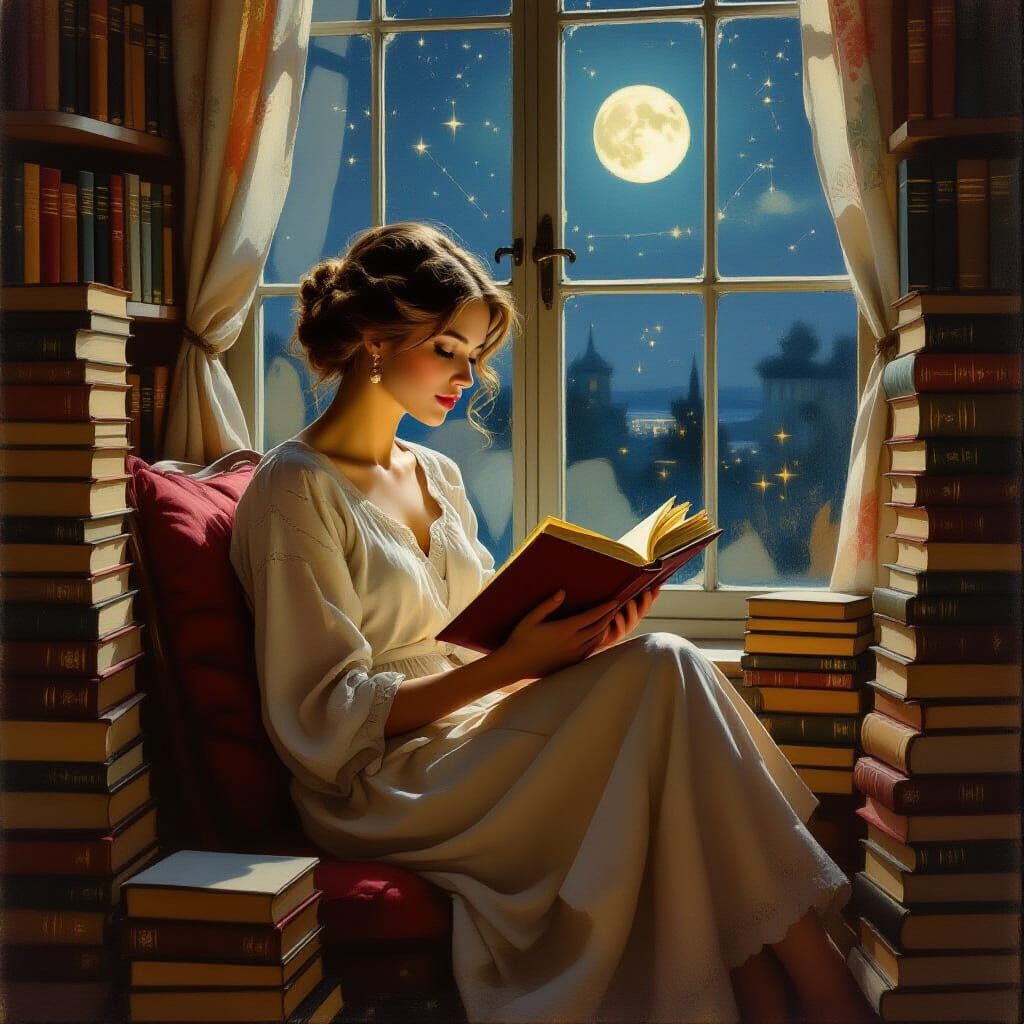 Cozy Reading Nook in Early 20th-Century Style