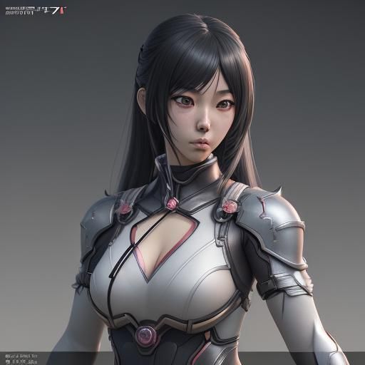Anime Superheroine in Detailed 3D Art