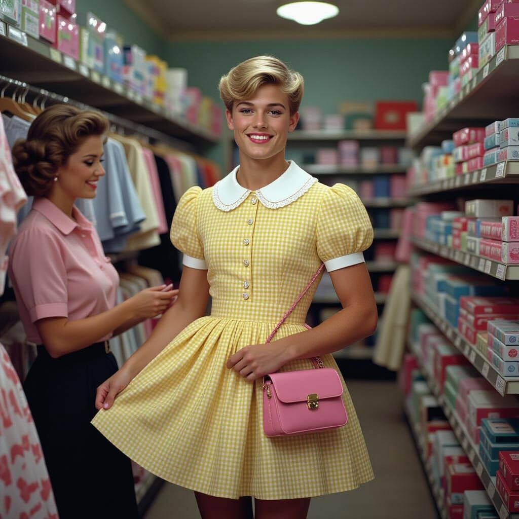 Man in Yellow Dress: Cinematic Film Still