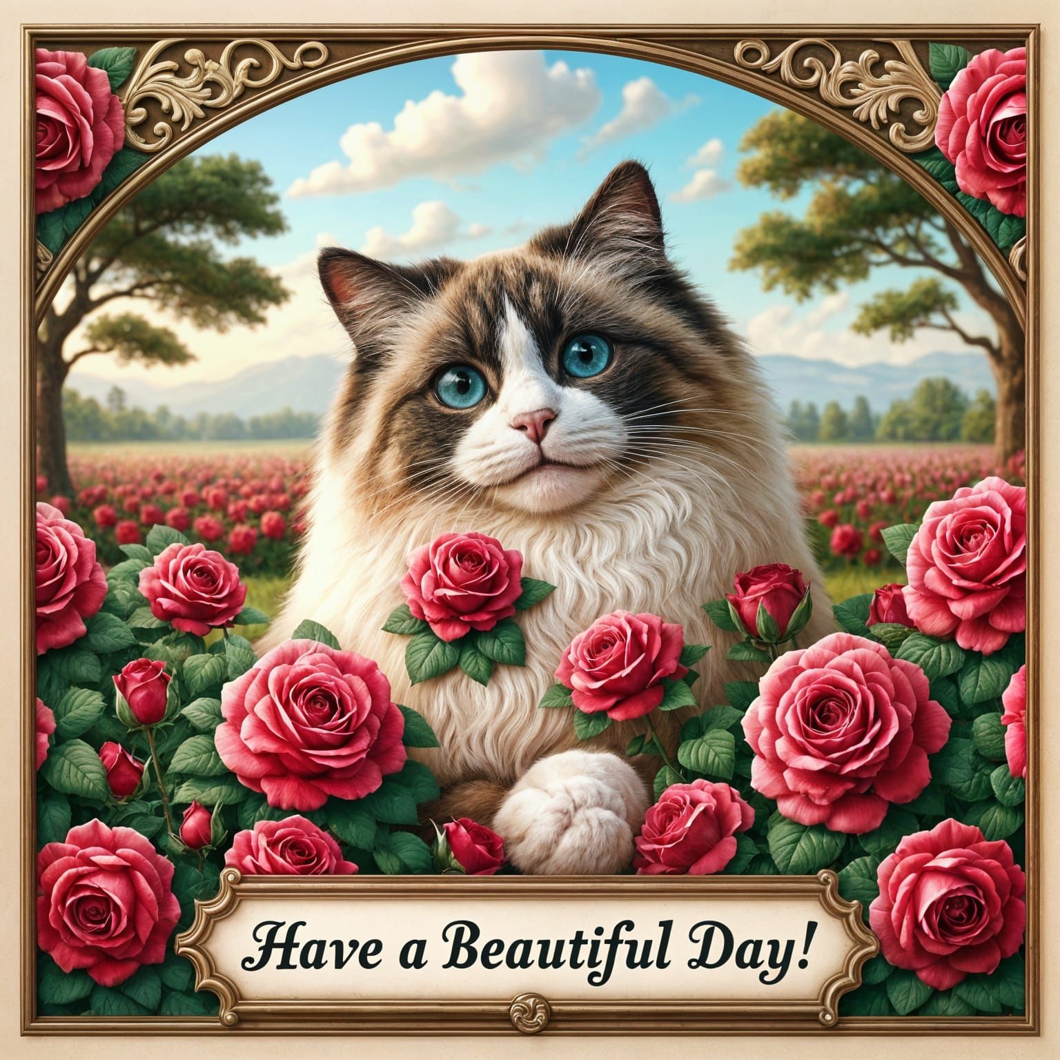 Ragdoll kitty wishes you to have a beautiful day!