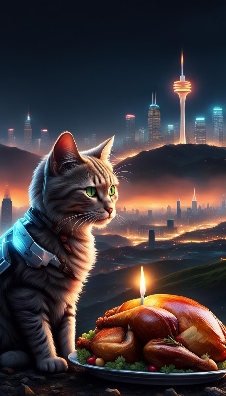 A Cat's Version of a Birthday Cake