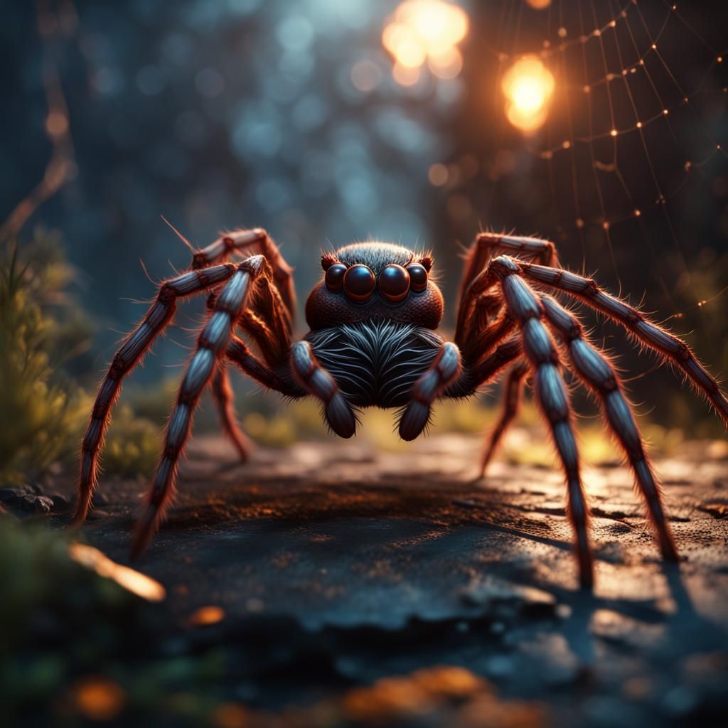 Detailed Spider Digital Matte Painting