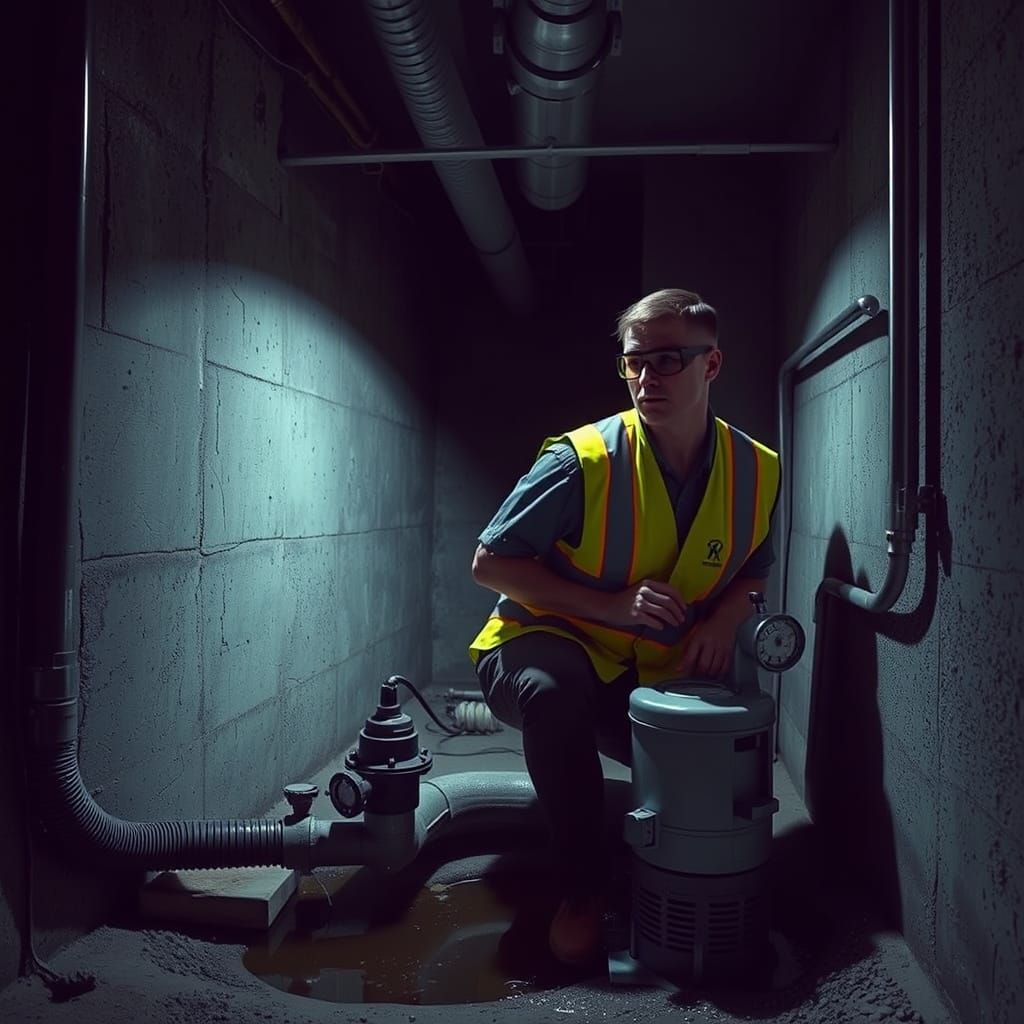 Installing a Sump Pump in a Futuristic Basement