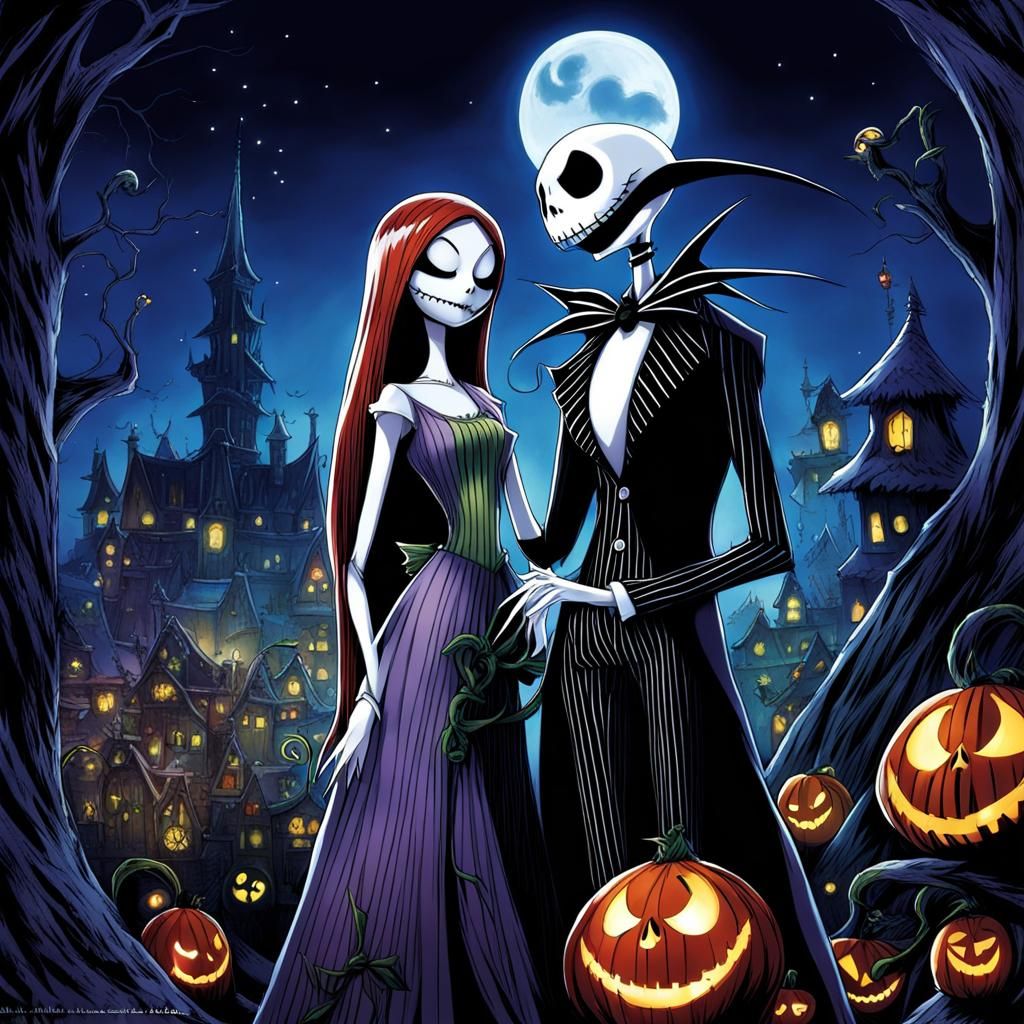Nightmare Before Christmas in Anime Style