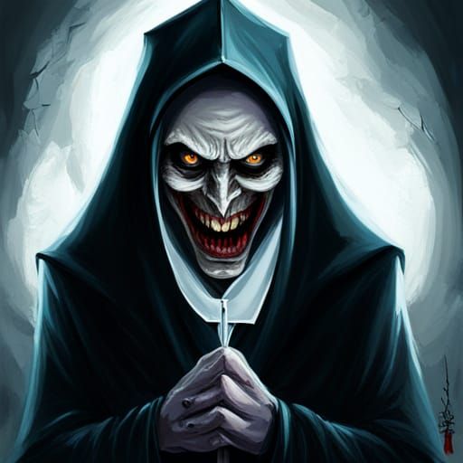 Sinister Nun in Dark Style