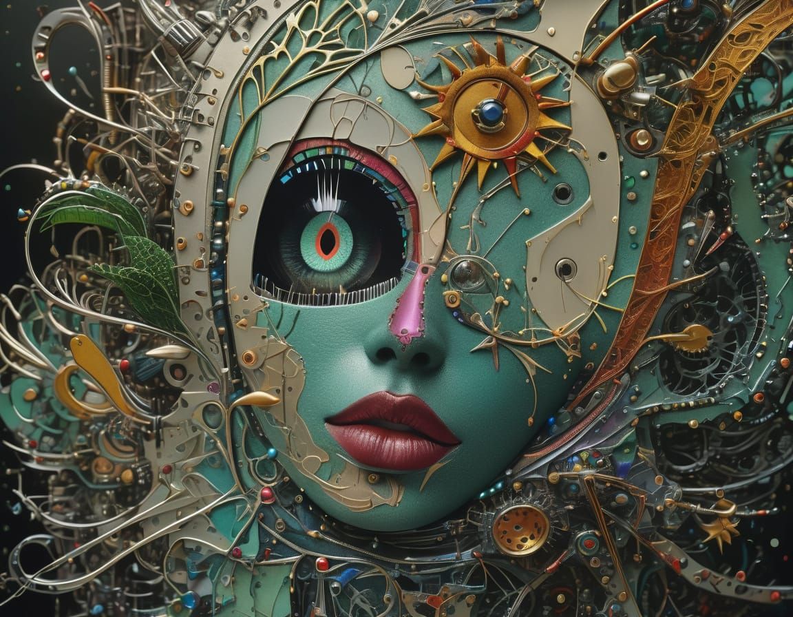 3D above view beautiful solarpunk aetherpunk idyllic utopian world with vast lush undulating landscape filled with thous...